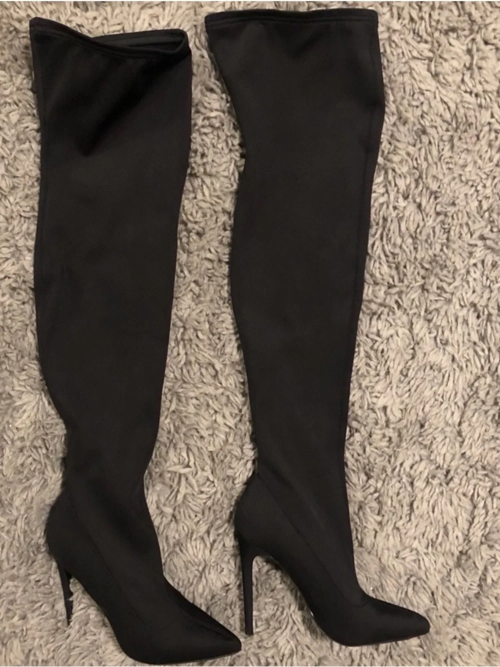 Steve Madden Black Over-the-Knee Stiletto Boots